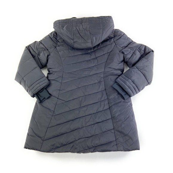 Spyder Youth Girl's Boundless Long Black Hooded Puffer Winter Jacket Size Medium - Picture 2 of 3